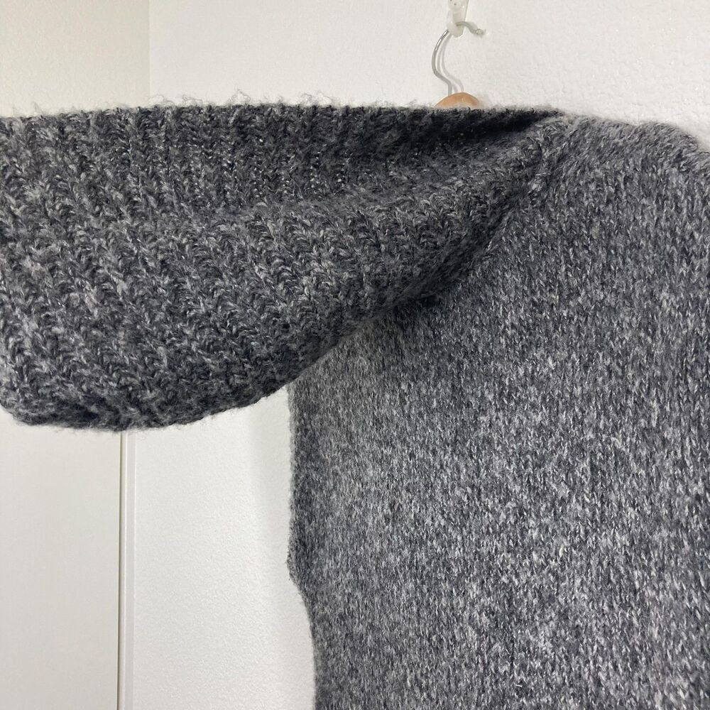 Free People Sweater Womens Small Wool Blend Cowl Neck Button Pullover Pocket - Picture 13 of 16